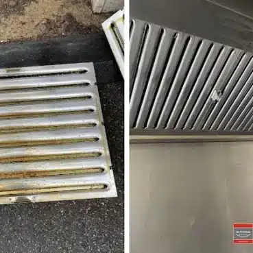 Avant/après : nettoyage de grille